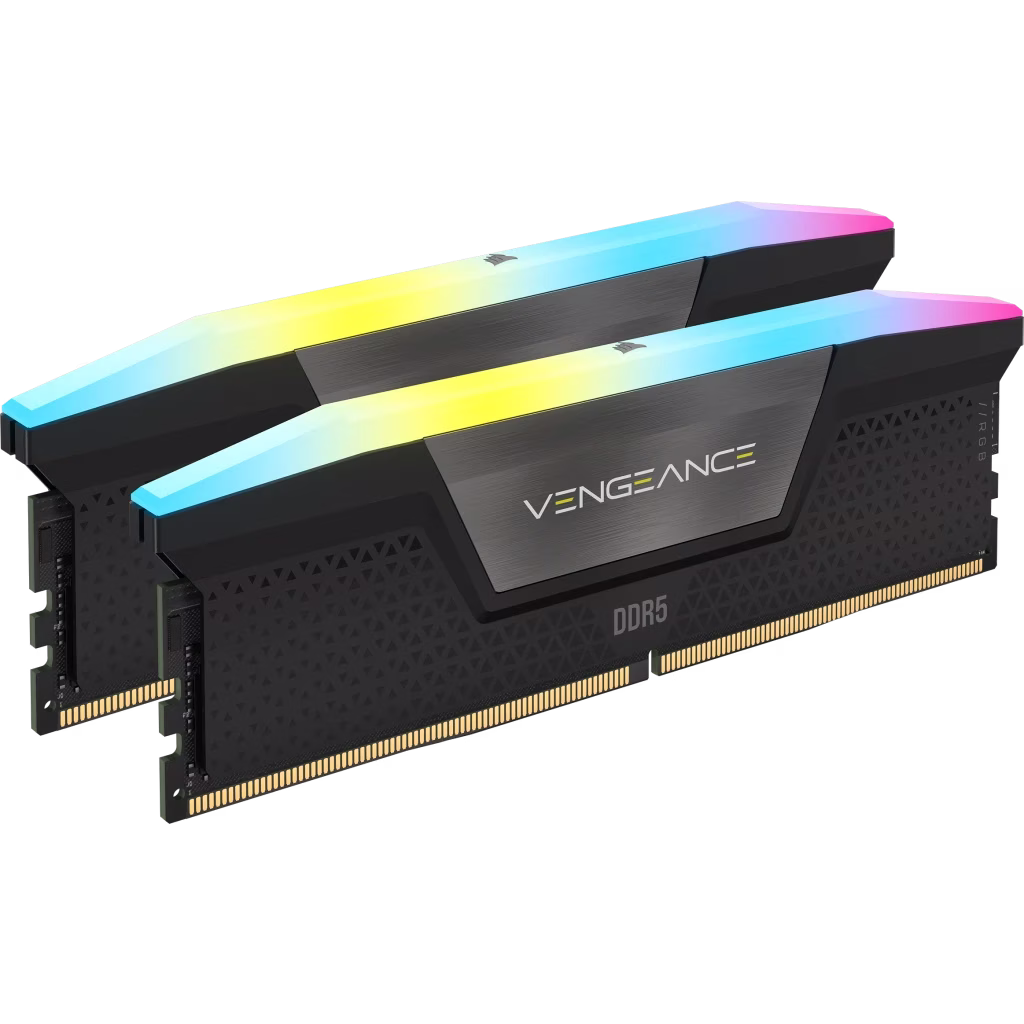 Corsair VENGEANCE RGB 32GB (2x16GB) DDR5 DRAM 6800MT/s CL40 Memory Kit, Black | CMH32GX5M2B6800C40 image