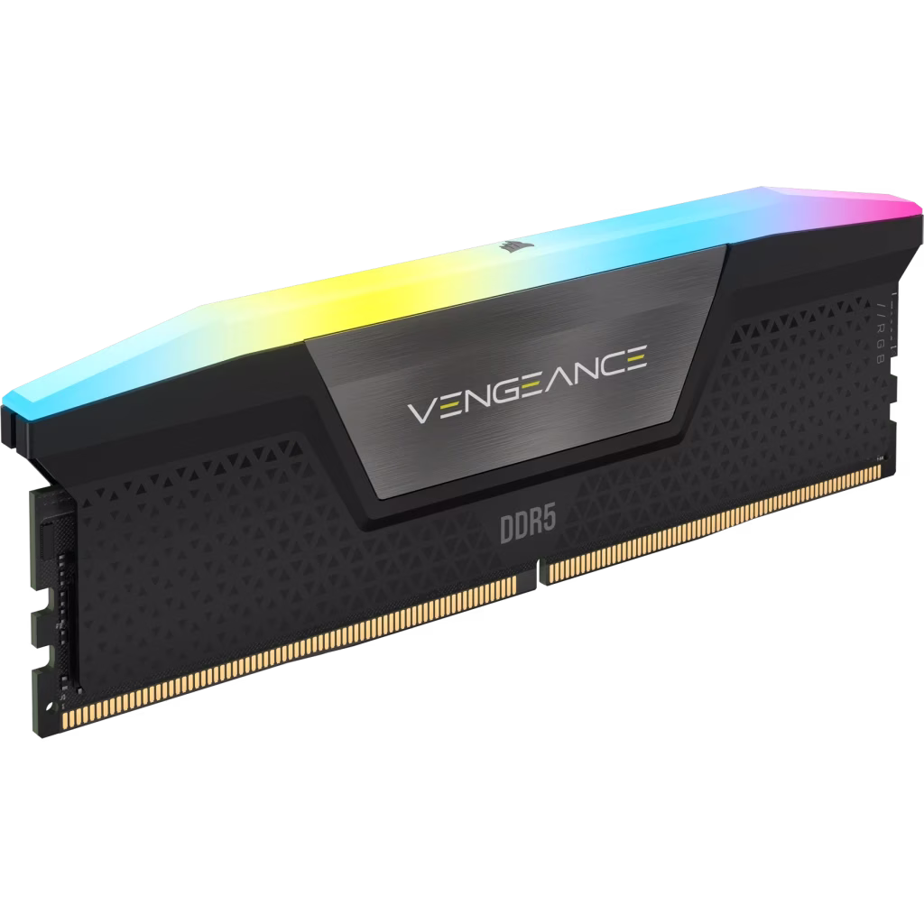 Corsair VENGEANCE RGB 32GB (2x16GB) DDR5 DRAM 6400MT/s CL32 Memory Kit, Black | CMH32GX5M2B6400C32 thumbnail 3