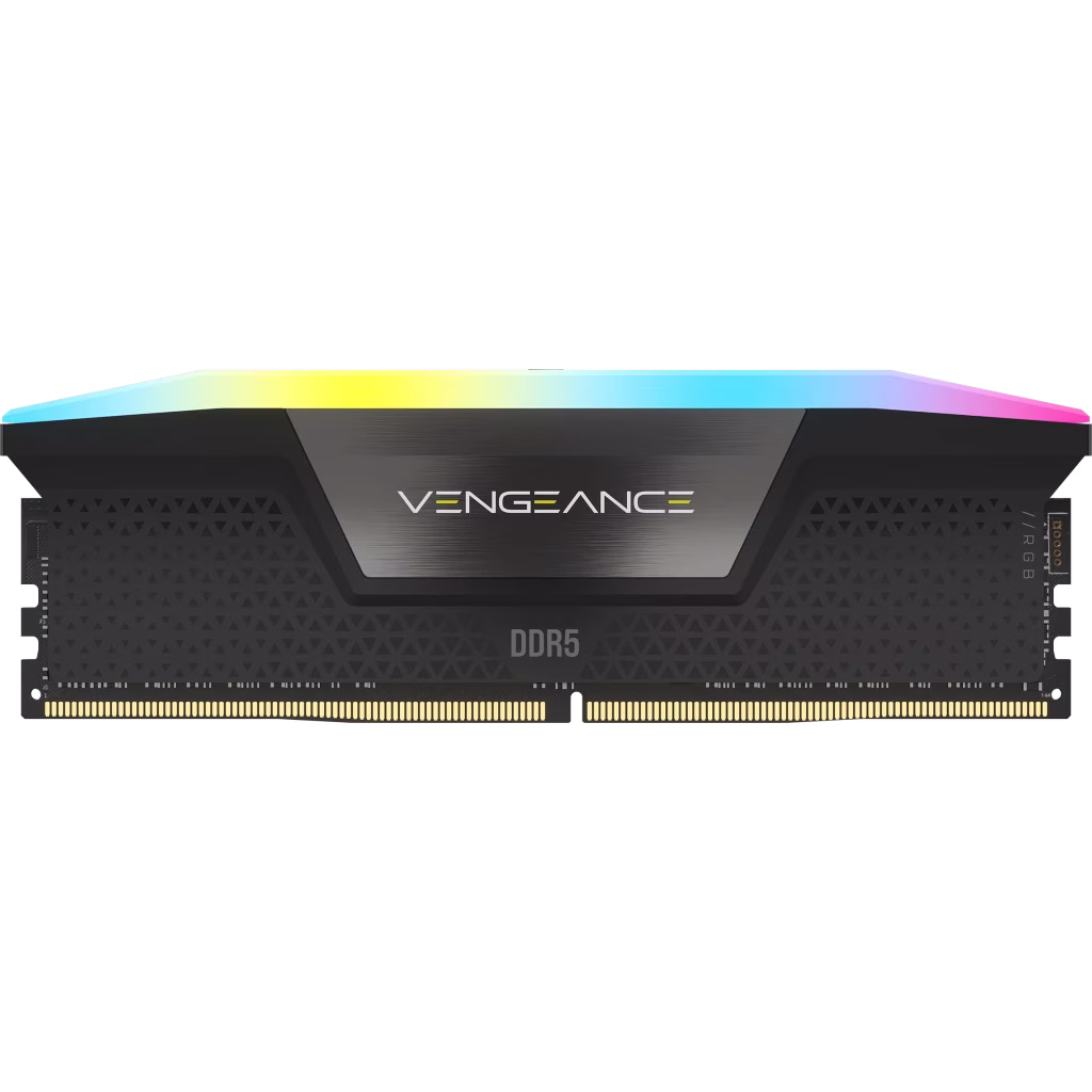 Corsair VENGEANCE RGB 32GB (2x16GB) DDR5 DRAM 6400MT/s CL32 Memory Kit, Black | CMH32GX5M2B6400C32 image