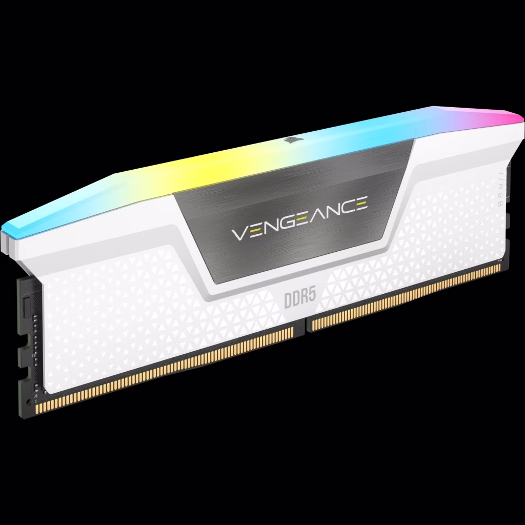 Corsair VENGEANCE RGB 32GB (2x16GB) DDR5 DRAM 6200MHz C36 Memory Kit, White | CMH32GX5M2B6200C36W thumbnail 5