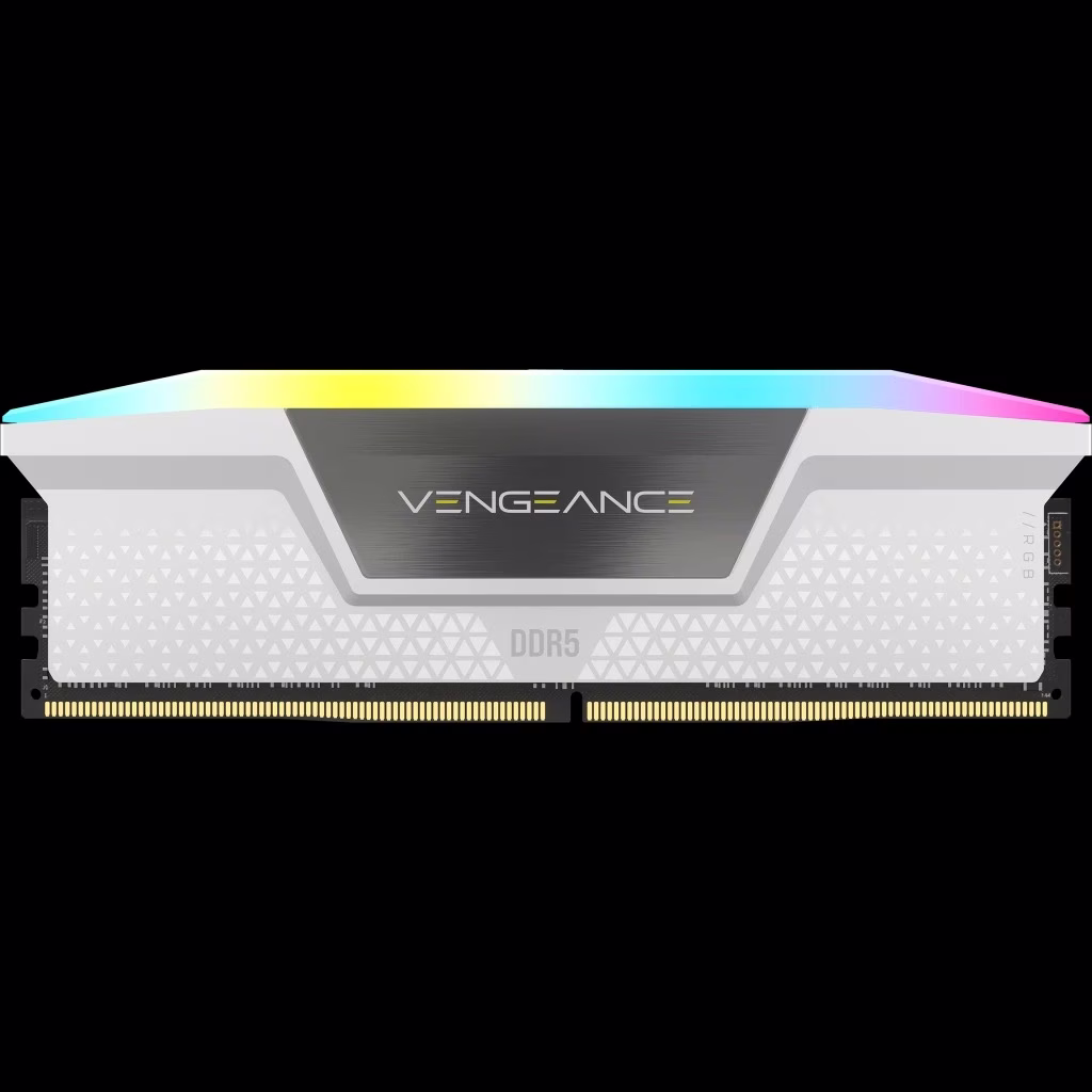 Corsair VENGEANCE RGB 32GB (2x16GB) DDR5 DRAM 6200MHz C36 Memory Kit, White | CMH32GX5M2B6200C36W thumbnail 4