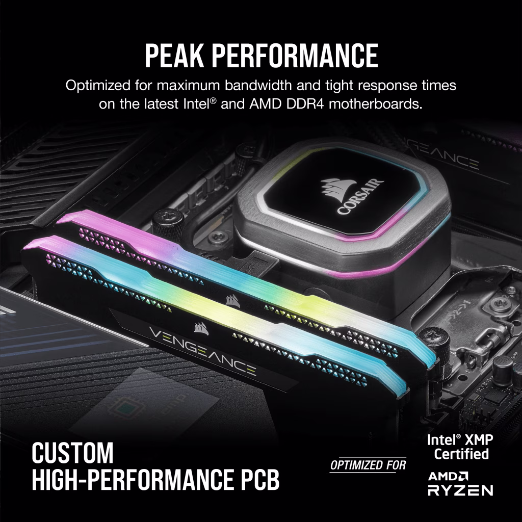 CORSAIR Vengeance RGB Pro SL 16GB (2 x 8GB) 288-Pin DDR4 SDRAM DDR4 3600 (PC4 28800) Intel XMP 2.0 Desktop Memory | CMH16GX4M2D3600C18 image