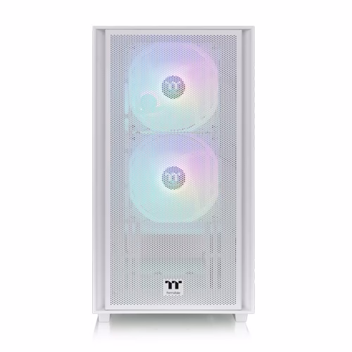 Thermaltake Versa H16 TG ARGB Micro Tower Case, Tempered Glass and Mesh Panel, 3x 120mm ARGB Lite Fans, Motherboard upto Micro ATX, Radiator Upto 280mm, White | CA-1Y8-00S6WN-01 thumbnail 2