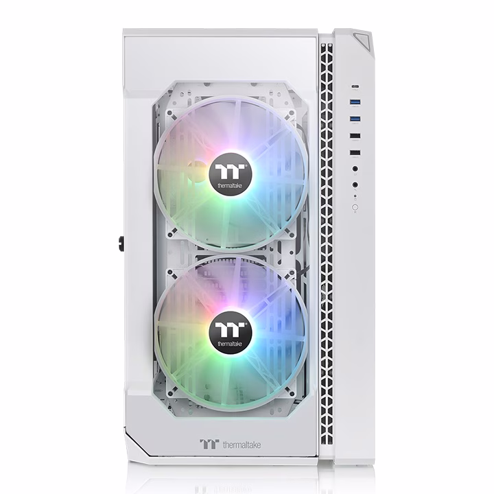 Thermaltake View 51 Tempered Glass ARGB Edition Full-Tower Chassis - Snow White Edition, 3x Pre Installed Fans, 3 x Tempered Glass (4mm thickness), support motherboards up to E-ATX | CA-1Q6-00M6WN-00 thumbnail 4