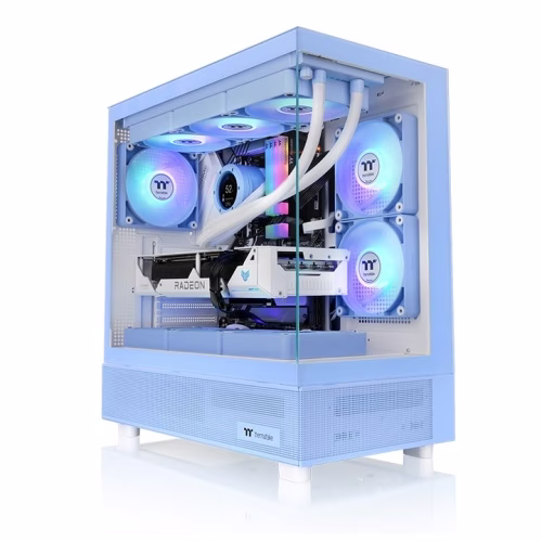 High-End White & Hydrangea Blue Gaming PC, Core i7-14700F 14th Gen, PURE AMD Radeon RX 9070 XT 16GB, 64GB (2x32GB) 6000MHz, 2TB NVMe SSD 7400MB/s, AIO Liquid Cooler, WI-FI 6E, 850W – Buy Online