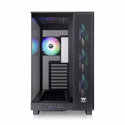 Thermaltake View 380 XL TG ARGB Mid Tower Case, 4x Pre-installed 120mm ARGB Fans, Supports Hidden-Connector Motherboard, 360mm Radiator, Black | CA-11E-00M1WN-00 thumbnail 2