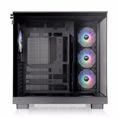Thermaltake View 380 XL TG ARGB Mid Tower Case, 4x Pre-installed 120mm ARGB Fans, Supports Hidden-Connector Motherboard, 360mm Radiator, Black | CA-11E-00M1WN-00 thumbnail 3