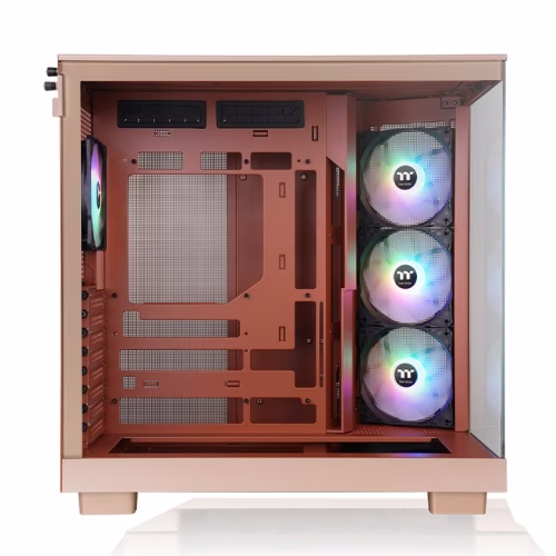 Thermaltake View 380 XL TG ARGB Gravel Sand Mid Tower Case, 4x Pre-installed 120mm ARGB Fans, Supports Hidden-Connector Motherboard, 360mm Radiator | CA-11E-00MGWN-00 thumbnail 4