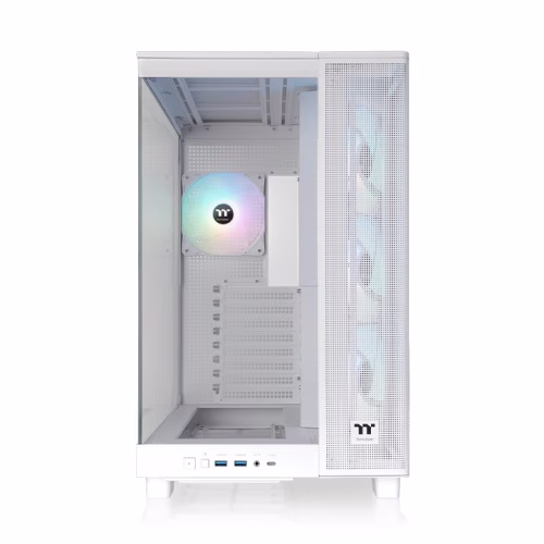 Thermaltake View 380 XL TG ARGB Snow Mid Tower Case, 4x Pre-installed 120mm ARGB Fans, Supports Hidden-Connector Motherboard, 360mm Radiator, White | CA-11E-00M6WN-00 thumbnail 4