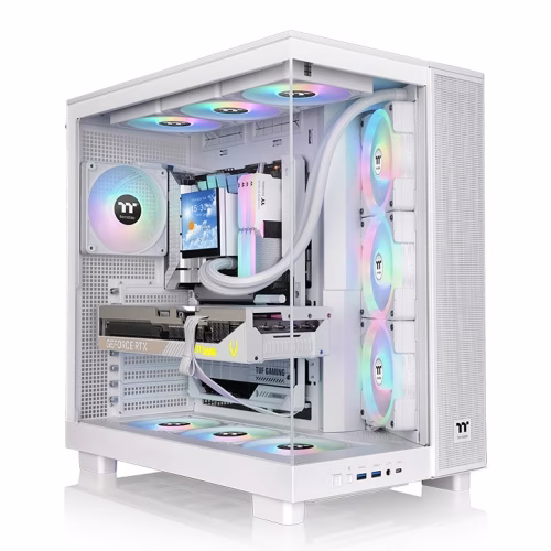 Premium White Gaming PC: Intel Core Ultra 7 265KF + ZOTAC GAMING RTX 5080 SOLID OC White 16GB GDDR7, 32GB DDR5 6000MHz RGB, 1TB NVMe SSD, 360mm 3.95" LCD AIO, 1000W Gold ATX 3.1 PSU, WiFi 7, Thermaltake View 380 XL White – Buy Online