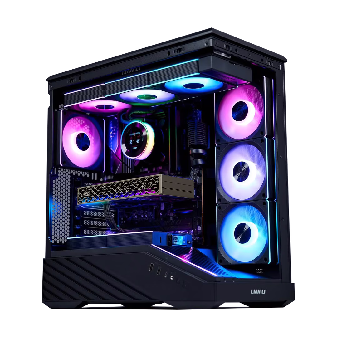 Elite AMD Gaming PC: AMD Ryzen 7 9800X3D + SAPPHIRE NITRO+ RX 9070 XT 16GB, 32GB DDR5 6000MHz RGB, 2TB PCIe Gen4 NVMe SSD, 360mm Lian Li HYDROSHIFT II LCD AIO, 850W Gold PSU, WiFi 6E, Lian Li V100R ARGB Case – Buy Online