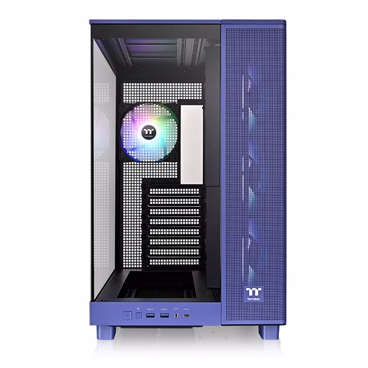 Thermaltake View 380 XL TG ARGB Future Dusk Mid Tower Case, Dual-Chamber, Supports Hidden-Connector Motherboard, 4x ARGB Lite Fans, Supports 360mm Radiators | CA-11E-00MNWN-00 thumbnail 2