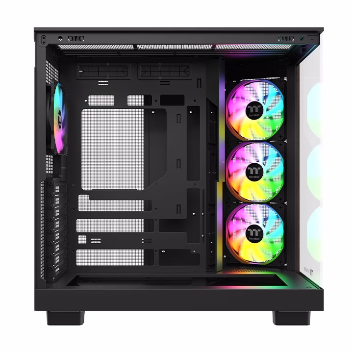 Thermaltake View 380 XL WS ARGB Black Mid-tower White ATX Case, Wood Edition, Dual-Chamber, Hidden-Connector Ready, 4x ARGB Lite Fans | CA-1Z2-00M1WN-WS thumbnail 4