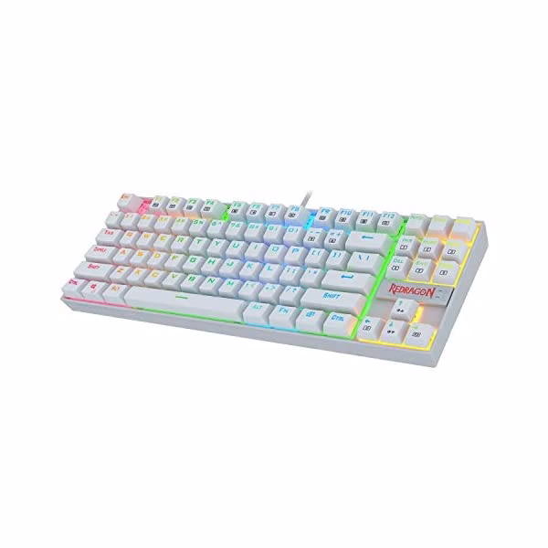 REDRAGON KUMARA K552W-RGB-1 BLUE-SWITCH WHITE COLOR 60% MECHANICAL CHROMA RGB GAMING KEYBOARD image