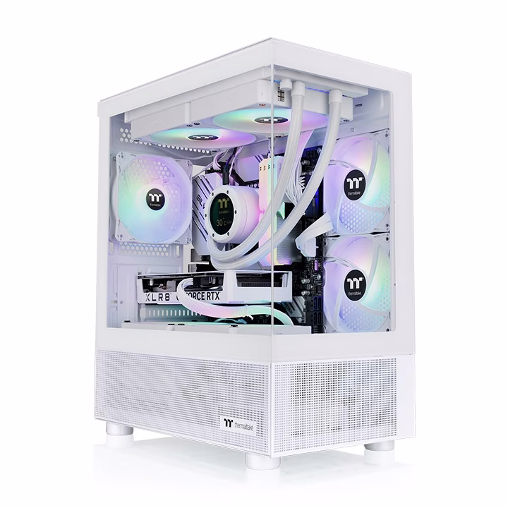 Thermaltake View 170 TG ARGB Snow Micro Chassis, 3x Pre installed ARGB Fans, Tempered Glass, Expansion slots x4, White | CA-1Z4-00M6WN-00  – Buy Online