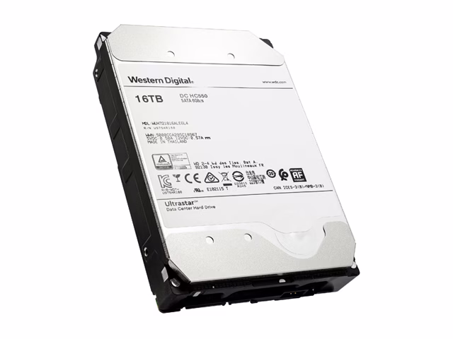 WD Ultrastar DC HC550 16TB Hard Drive, 3.5" Internal 512MB SATA 7200 RPM 512E SE NP3 DC HC550 0F38462 | WUH721816ALE6L4 thumbnail 4