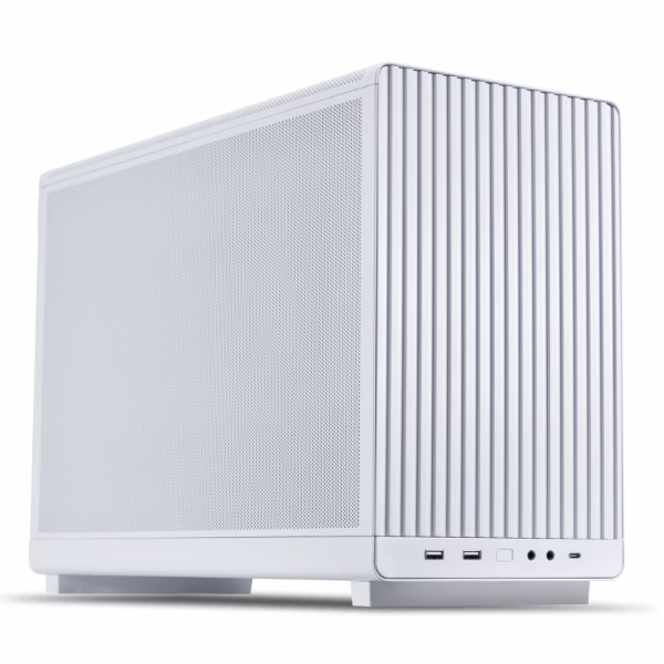 White AMD Mini Gaming & Rendering PC, AMD Ryzen 9 9950X 16 Core 32 Thread, TUF GAMING RTX 5080 16GB OC, 64GB (2x32GB)  6000MTS CL30 RAM, 4TB NV3 NVME 6000MB/s, 850W, Powered By ASUS thumbnail 2