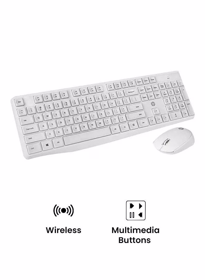HP CS10 Wireless Keyboard and Mouse Combo, 2.4 GHz Wireless Connection, Professional Optical Sensor, Optimized Keys, White | CS10 – Buy Online