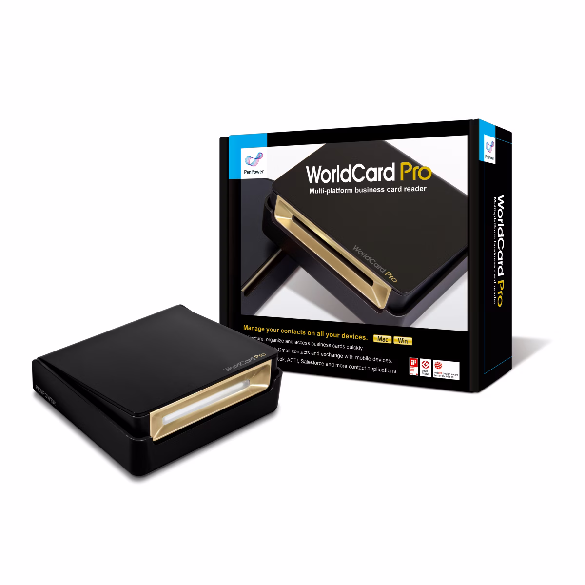 Penpower WorldCard Pro Business Card Reader and Scanner, Windows & Mac Compatible, Black | WCU02A – Buy Online