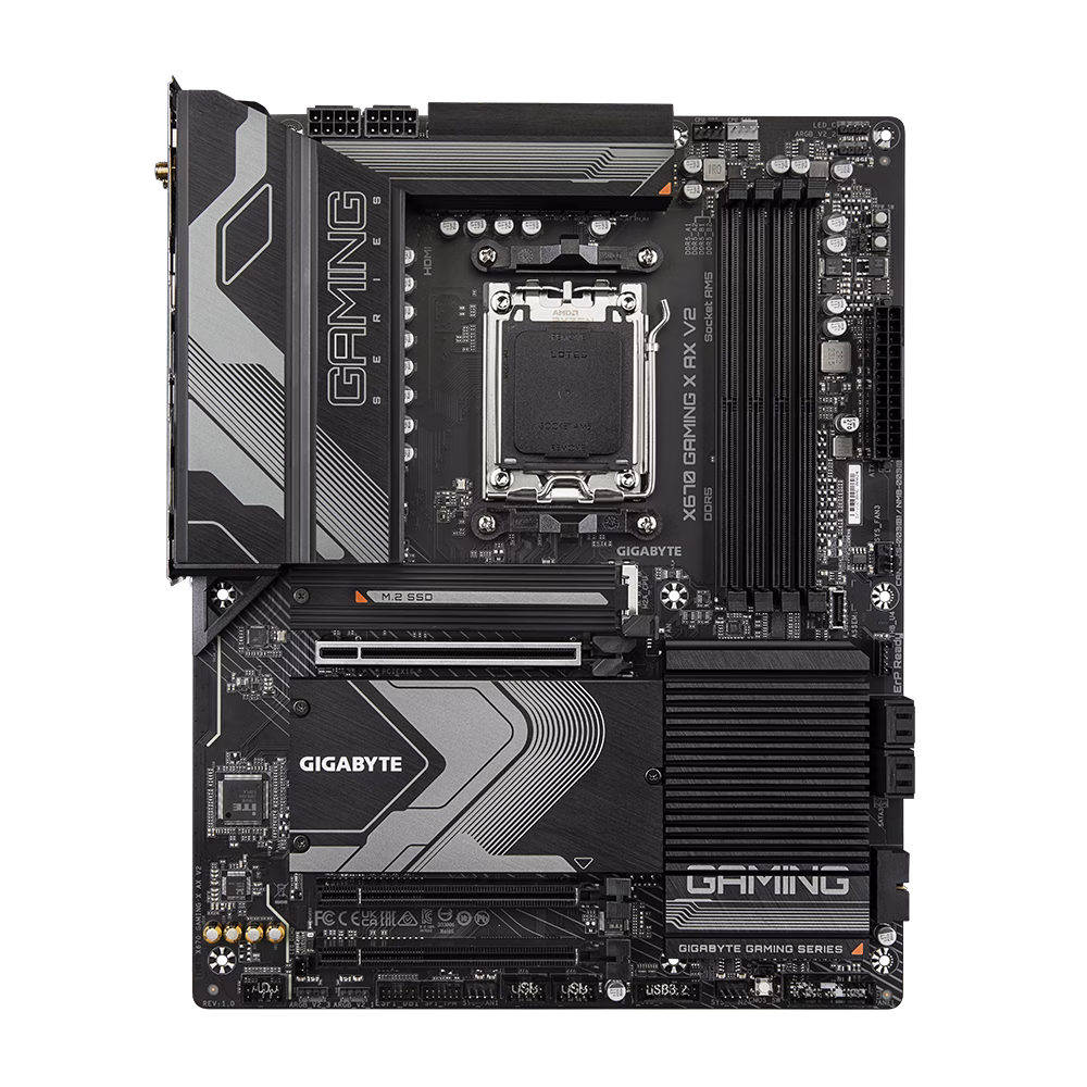 Gigabyte X670 GAMING X AX V2 ATX Motherboard, AM5, DDR5, 4xSMD DIMMs, 1xPCIe 5.0 x4 and 3xPCIe 4.0 x4 M.2, 2.5GbE LAN & Wi-Fi 6E 802.11ax, Q-Flash Plus, Smart Fan 6 | X670 GAMING X AX V2 DDR5 thumbnail 4