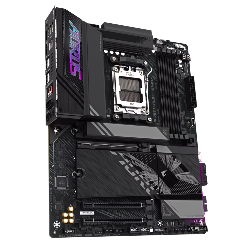 Gigabyte X870E AORUS ELITE WIFI7 AM5 ATX Motherboard, 4x DIMMs with AMD EXPO, 4x M.2 slots, 3x PCIe 5.0 x4, 2.5GbE LAN & Wi-Fi 7, Dual USB4 Type-C with DP-Alt, HDMI | X870E AORUS ELITE WIFI7 thumbnail 12
