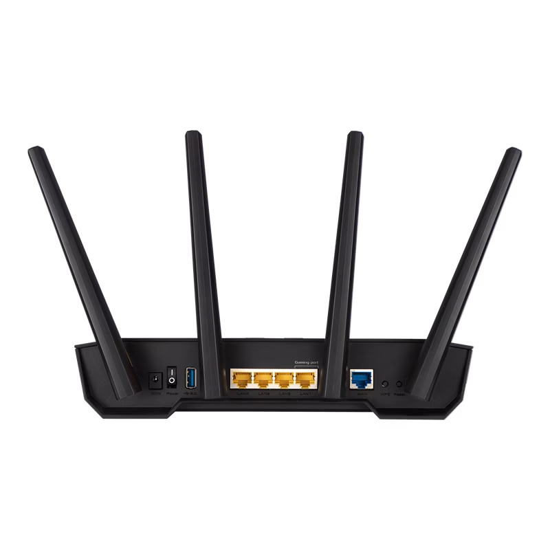 ASUS TUF Gaming AX3000 V2 Dual Band WiFi 6 Gaming Router with Mobile Game Mode, 2.4GHz / 5GHz Bands, 3000 Mbps Speed, 2.5Gbps Port, Wi-Fi 6, AiProtection Pro Network Security, Black | 90IG0790-MU9B00 thumbnail 4