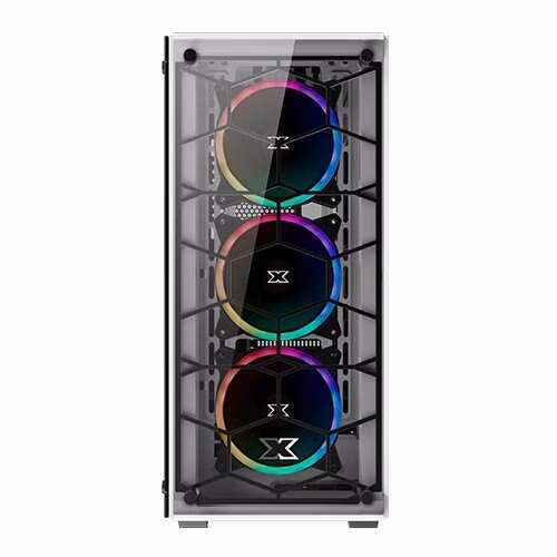 XIGMATEK Venom X Arctic Tempered Glass Mid Tower Case, 2x Front Panel and Tempered Galss, 6x Fan Supports, Motherboard supports upto EATX, White | EN47581 thumbnail 2
