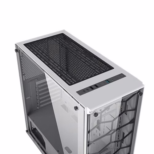 XIGMATEK Venom X Arctic Tempered Glass Mid Tower Case, 2x Front Panel and Tempered Galss, 6x Fan Supports, Motherboard supports upto EATX, White | EN47581 thumbnail 3