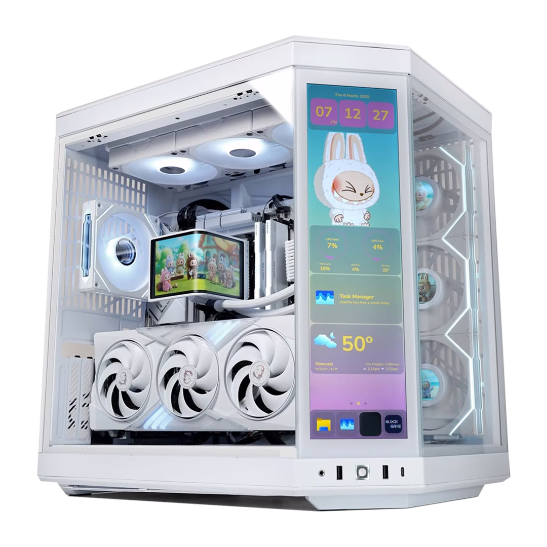 Elite White AI PC & Gaming Workstation: Intel Core Ultra 7 265KF + White RTX 5070 Ti OC 16GB, 32GB 6000MHz, 1TB NVMe, 360mm LCD AIO, 850W PCIe Gen5, WiFi 7 – Buy Online