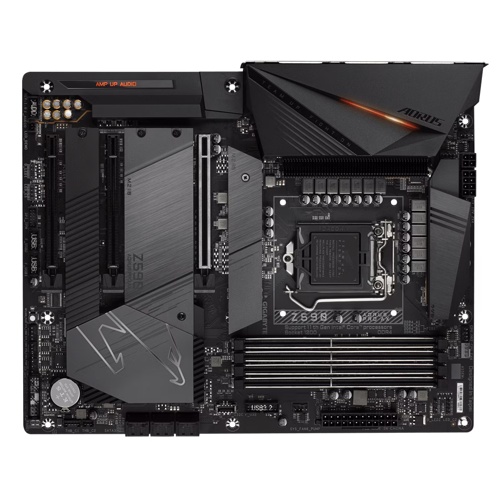  Gigabyte Z590 AORUS PRO AX Motherboard, Intel Z590, Dual Channel DDR4, 4x DIMMs, 4xM.2, Intel WiFi 6 802.11ax 2T2R & BT 5 with  AORUS Antenna, Q-FLASH Onboard Button | Z590-AORUS-PRO-AX thumbnail 4