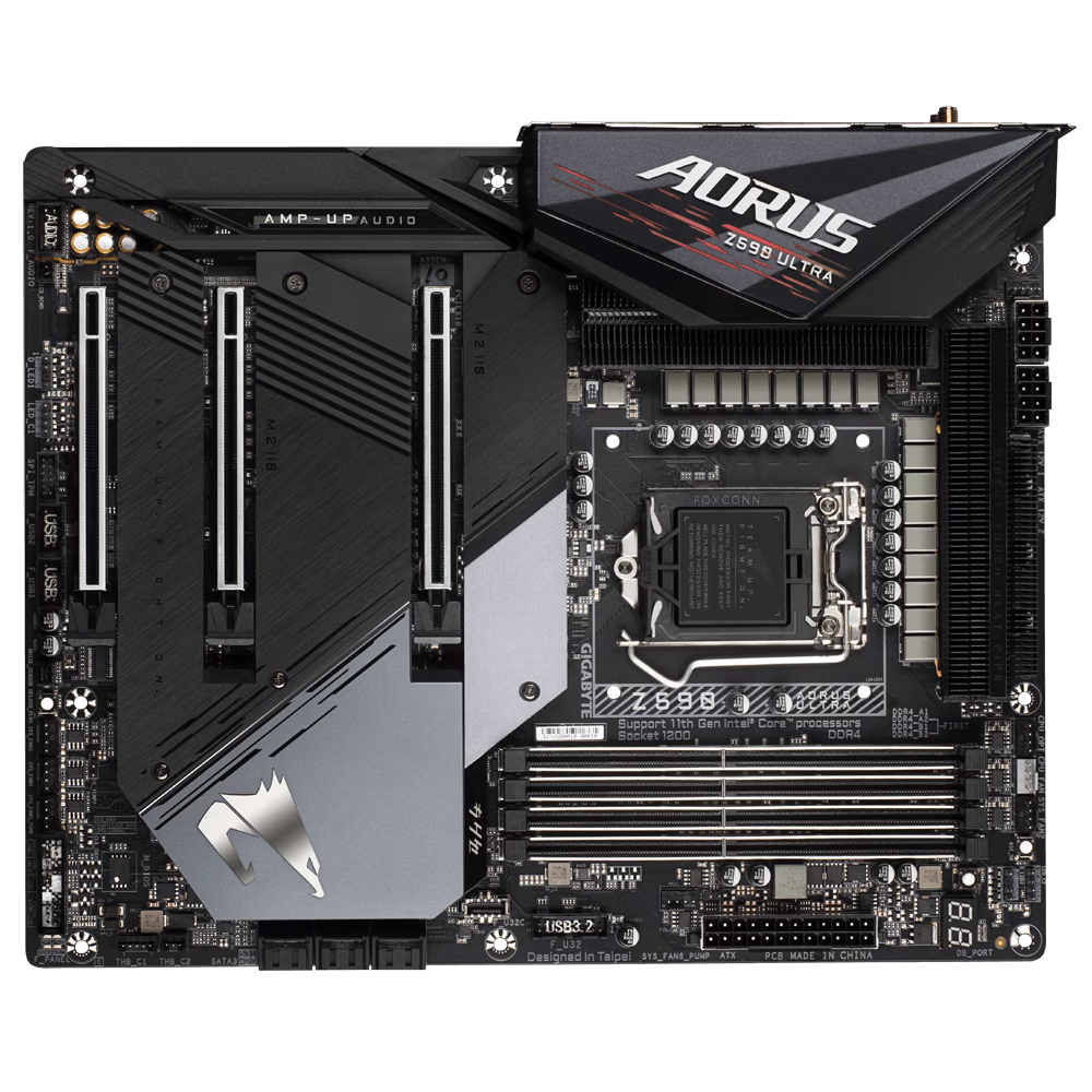 Gigabyte Z590 AORUS ULTRA LGA1200 DDR4 Motherboard, Supports 11th Gen. Intel Core Processors, 4x DDR4 DIMMs, 3x M.2 Connectors, PCIe 4.0, WiFi 6, Rear USB 3.2 Gen2x2 Type-C thumbnail 3