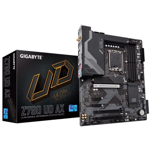 GIGABYTE Z790 UD AX rev. 1.0 LGA 1700 ATX Motherboard, Intel Z790 Chipset, 4 x DDR5 DIMM, Supporting Up to 128GB, 2.5GbE LAN & Wi-Fi 6E, PCIe 5.0 x16, 4 xM.2, DP, HDMI, USB-C 20Gb/s | Z790 UD AX thumbnail 2
