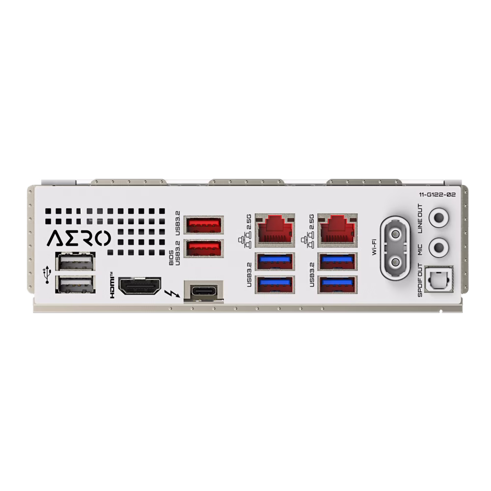 GIGABYTE Z890 Aero G LGA 1851 ATX DDR5 Motherboard, Intel Z890 Express Chipset, 4x DIMM Slots, Up to 256GB Max Memory, Wi-Fi 7 & BT5.4, 2x PCIe 5.0 x16 Slots, 5x M.2 Slots, White | Z890-AERO-G thumbnail 5