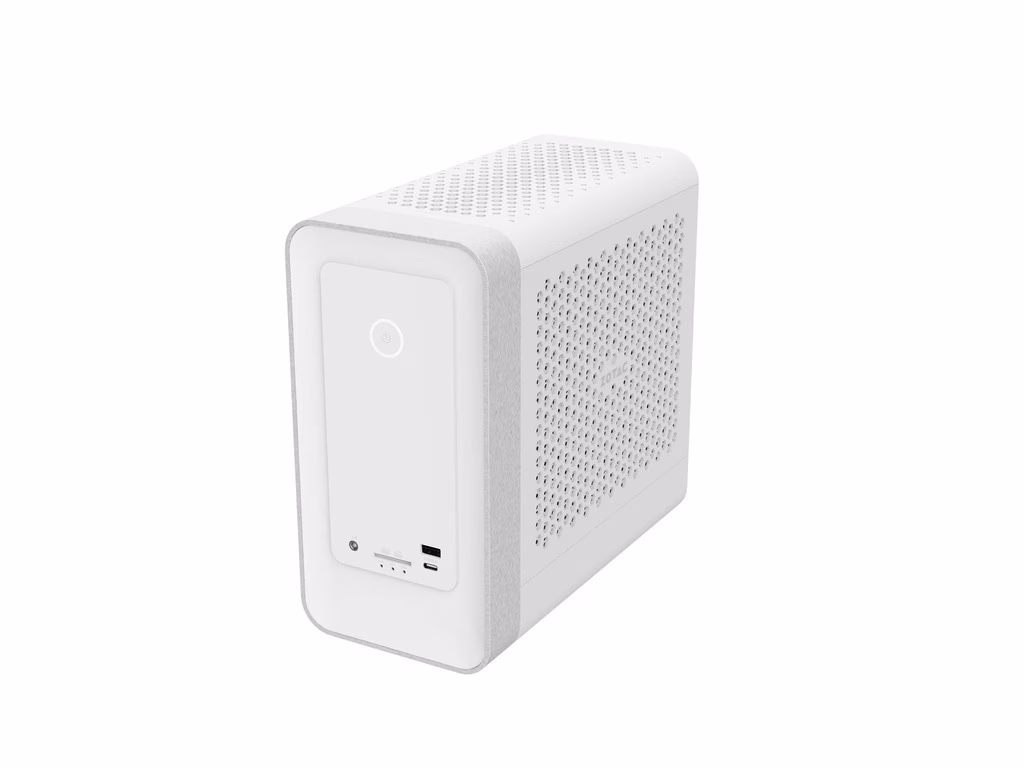 ZOTAC ZBOX,SFF, WHITE, i7-13700, RTX4070, 2 DDR5 SODIMM SLOT, M.2 SSD SLOT, 2.5" SATAIII BAY, WIFI, BT, 2.5G LAN, GLAN, 3x DP, HDMI, EU+UK PLUG thumbnail 2