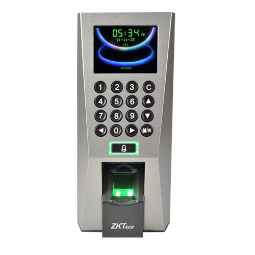 ZkTeco F18 Fingerprint Standalone Access Control and Time Attendance, 3rd Party Electric Lock, Door Sensor, Exit Button, Alarm Access Control Interface | F18 image