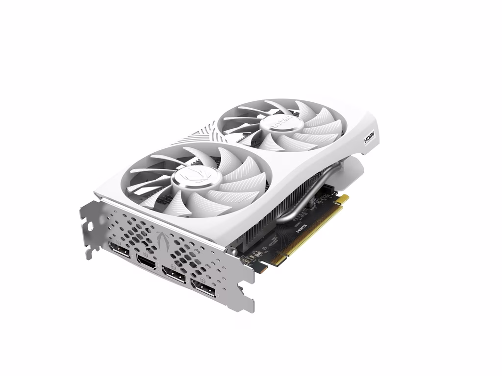 ZOTAC GAMING GeForce RTX 4060 8GB Twin Edge OC White Edition Graphic card, 8GB GDDR6, PCI, 3072 CUDA cores, 128-bit, 3 x DisplayPort, 1 x HDMI, Air Cooled | ZT-D40600Q-10M thumbnail 5