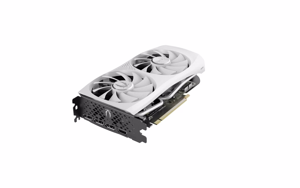  ZOTAC GAMING GeForce RTX 4060 Ti 8GB Twin Edge OC White Edition Graphics Card, 8GB GDDR6 128-bit Memory, 2565MHz Engine Clock , 4352 CUDA cores, 3 x DisplayPort 1.4a (up to 7680x4320@60Hz) 1 x HDMI?? Connector | ZT-D40610Q-10M thumbnail 4