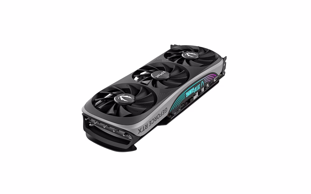 ZOTAC GAMING GeForce RTX 4070 Ti Trinity Graphics Card, 12GB GDDR6X 192-bit Memory, 7680 CUDA Cores, 2610 MHz Boost Clock, 21 Gbps Memory Clock, PCI E 4.0 x16, 3 x DP 1.4a,1 x HDMI | ZT-D40710D-10P thumbnail 6
