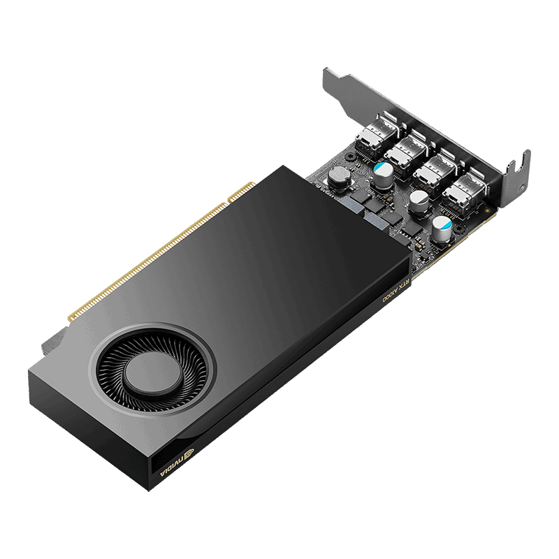 PNY NVIDIA RTX A1000 8GB GDDR6 Low-Profile Workstation Graphics Card, 2304 CUDA Cores, PCIe 4.0 | VCNRTXA1000-SB thumbnail 4
