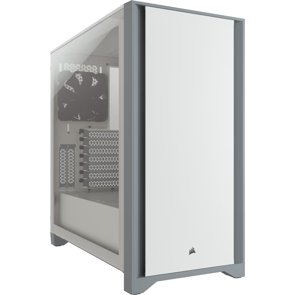 Corsair 4000D Tempered Glass Mid-Tower ATX Case, Steel, Tempered Glass, Plastic, Motherboard Support upto E-ATX, 4x Drive Bays, 9x Expansion Slots, White | CC-9011199-WW – Buy Online