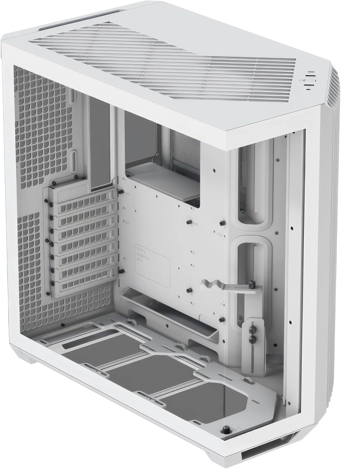 APNX V1-WT-V1 Glass Edition White Gaming Case, 360mm Radiator Support, 10 Fan Slots, SGCC Steel Body, Dual Chamber Panoramic Design, White | V1-WT-V1 thumbnail 2