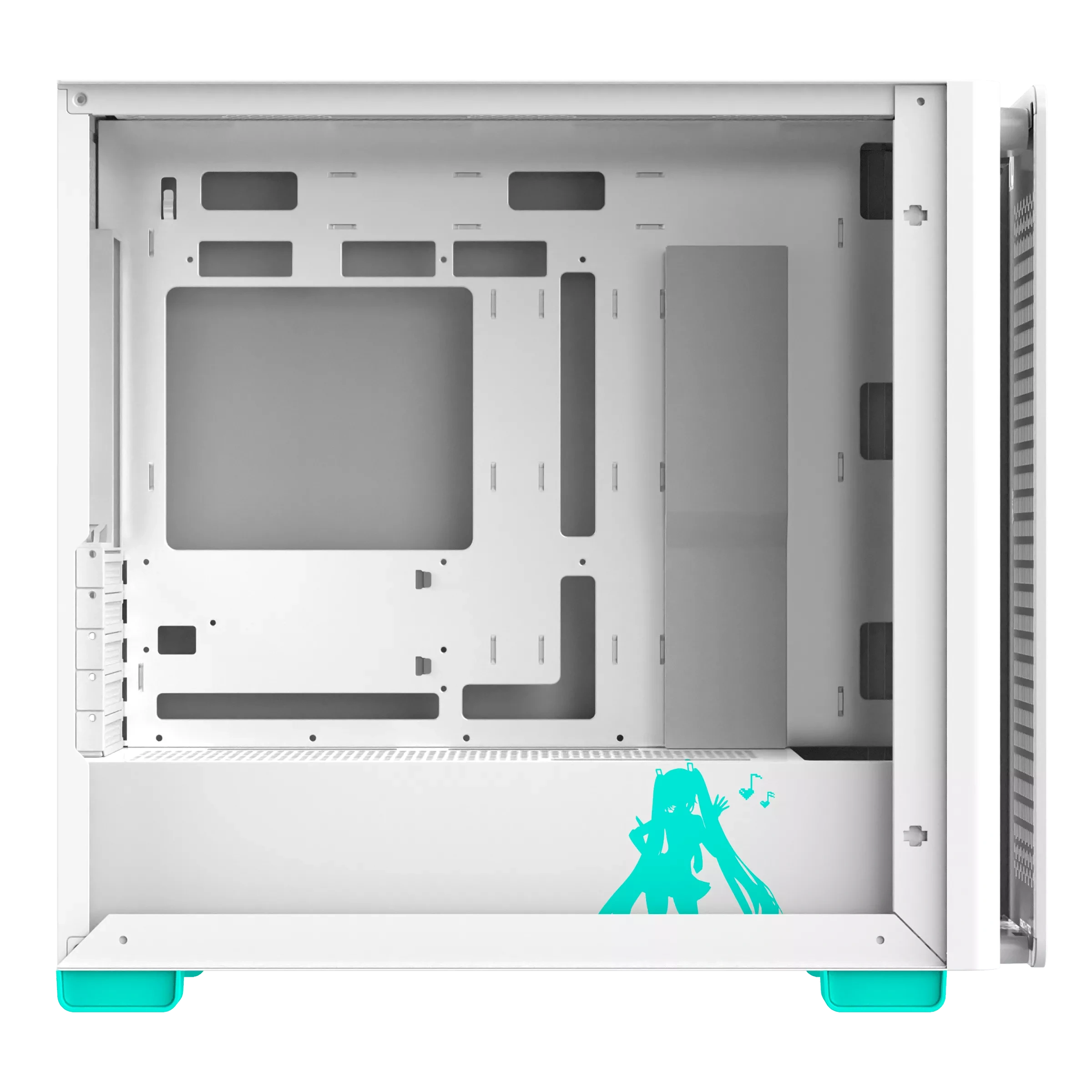 Asus ASUS A23 Hatsune Miku Edition Micro-ATX Gaming Case, BTF Hidden-Connector Compatible, Tempered Glass, 360mm AIO Support, Exclusive Miku Headset Hook | 90DC00K3-B09010 - thumbnail 4
