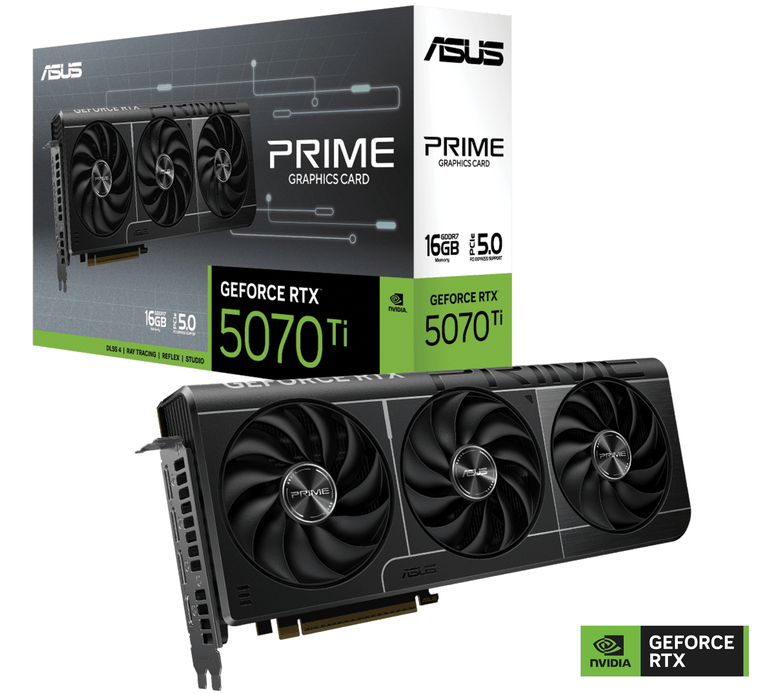 ASUS Prime GeForce RTX 5070 Ti OC Edition Gaming Graphics Card, 16GB GDDR7, PCIe 5.0, Triple Fan Cooling| 90YV0MF0-M0NA00 – Buy Online