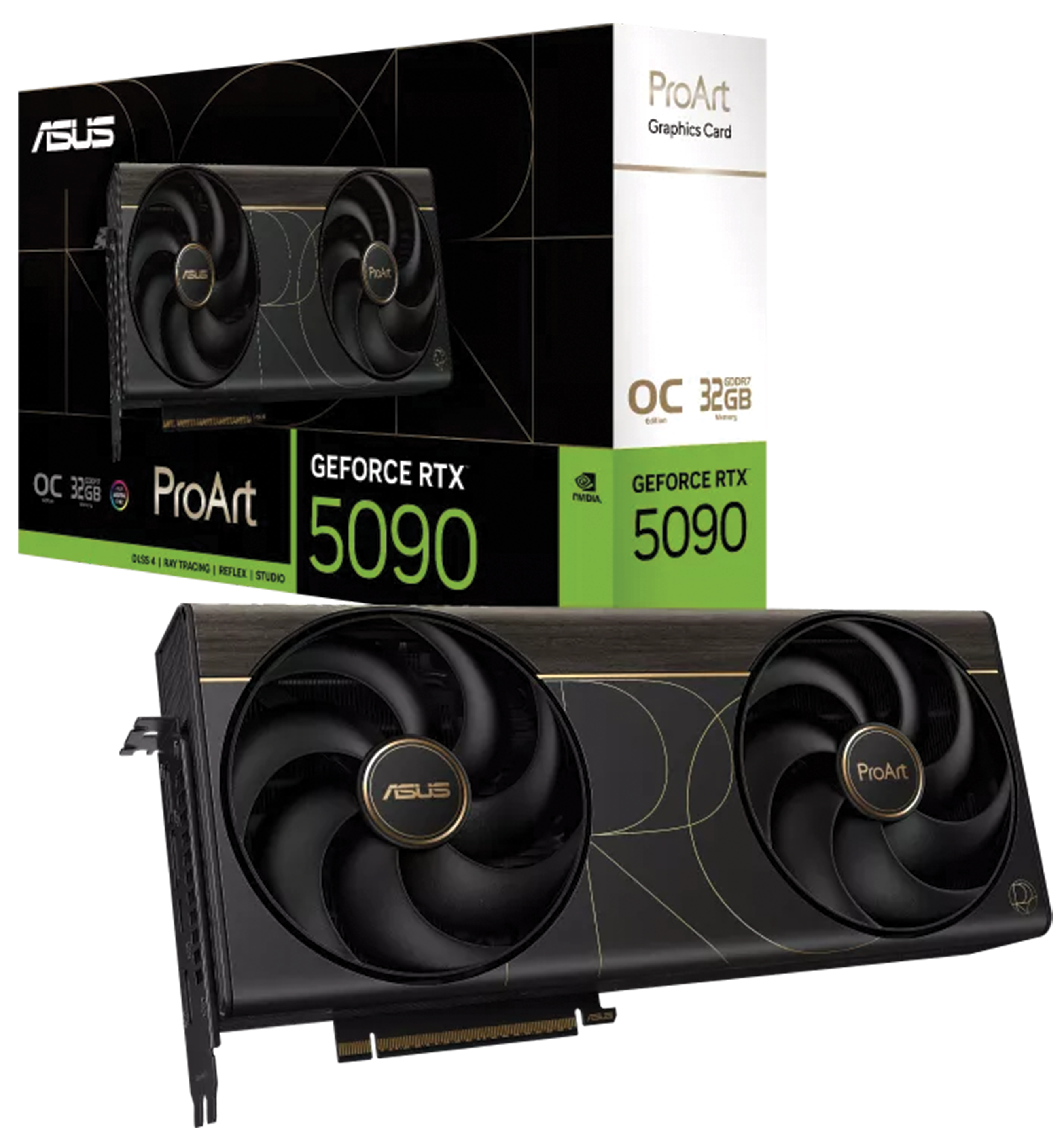 ASUS ProArt GeForce RTX 5090 32GB GDDR7 OC Edition Graphics Card, Dual 115mm Fans, 2.5-Slot SFF-Ready, Liquid Metal Cooling, USB Type-C | 90YV0P00-M0NA00 – Buy Online