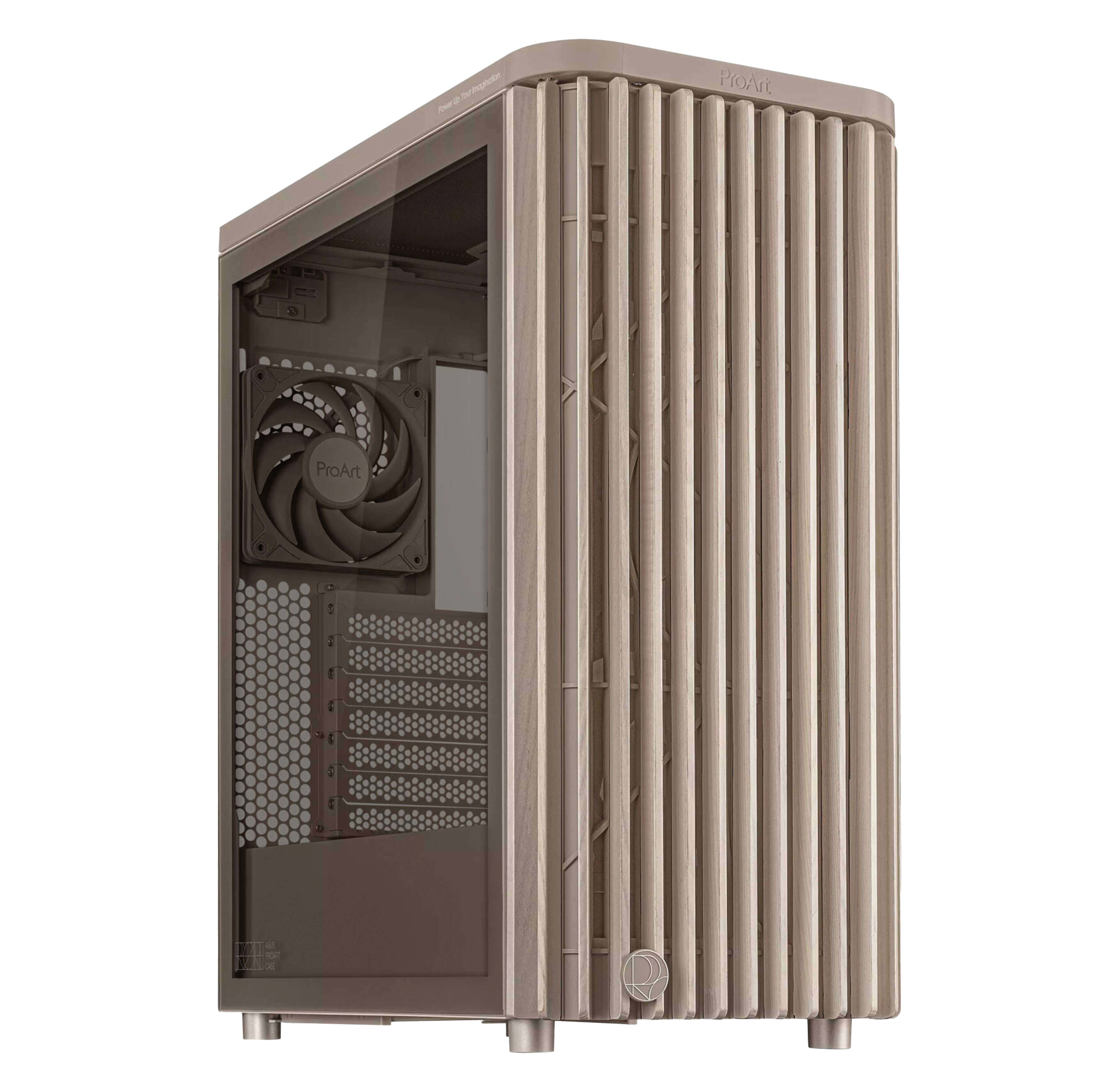 ASUS ProArt PA401 Wood Edition Computer Case, Tempered Glass, 160mm Fans, 240mm Radiator & 5x Fan Support, Beige | 90DC00M7-B39010 – Buy Online