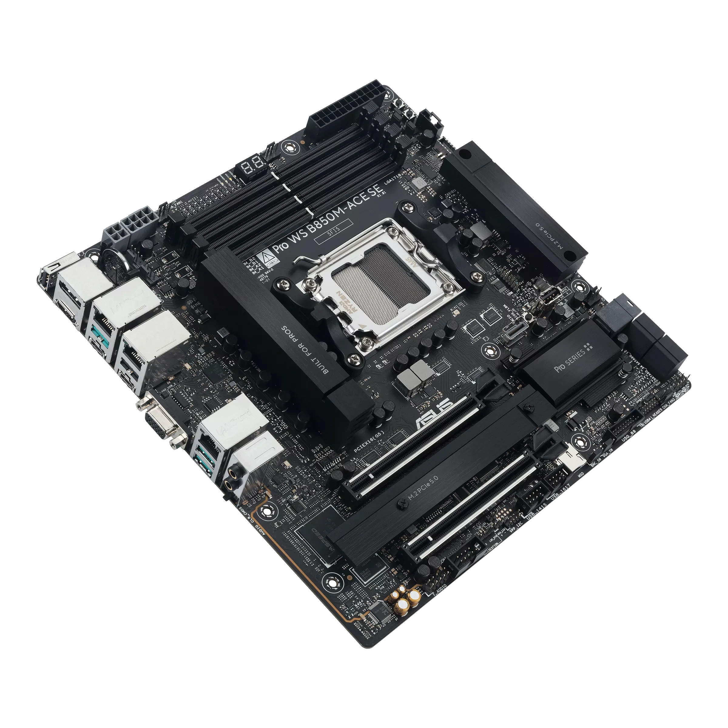 ASUS Pro WS B850M-ACE SE Workstation Motherboard, AMD AM5, DDR5, PCIe 5.0, 10Gb LAN, IPMI | 90MB1MN0-M0EAY0 thumbnail 6