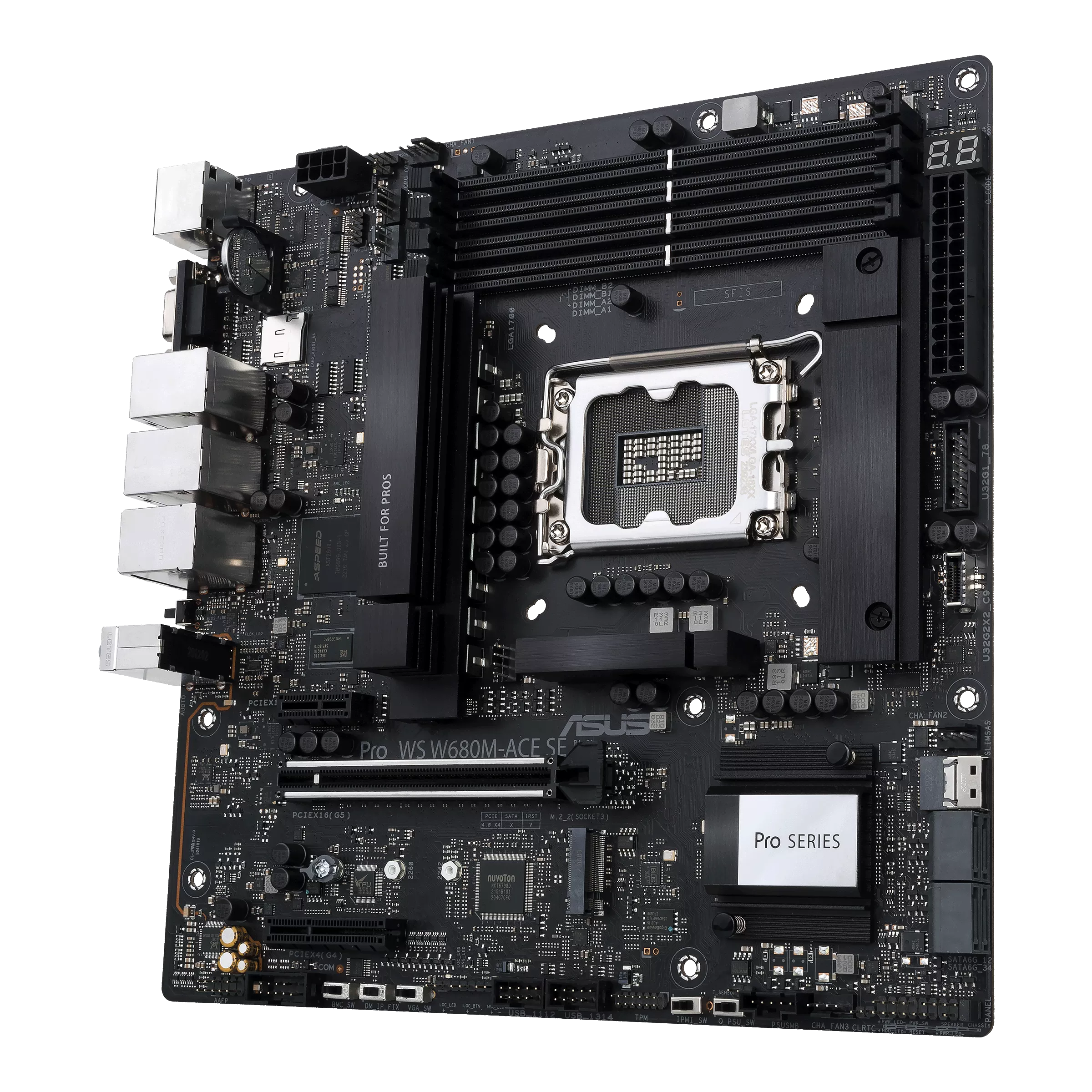 ASUS Pro WS W680M-ACE SE Micro-ATX Workstation Motherboard, Intel LGA1700, DDR5 ECC, PCIe 5.0, IPMI Support, Dual 2.5G LAN | 90MB1FA0-M0EAY0 thumbnail 3