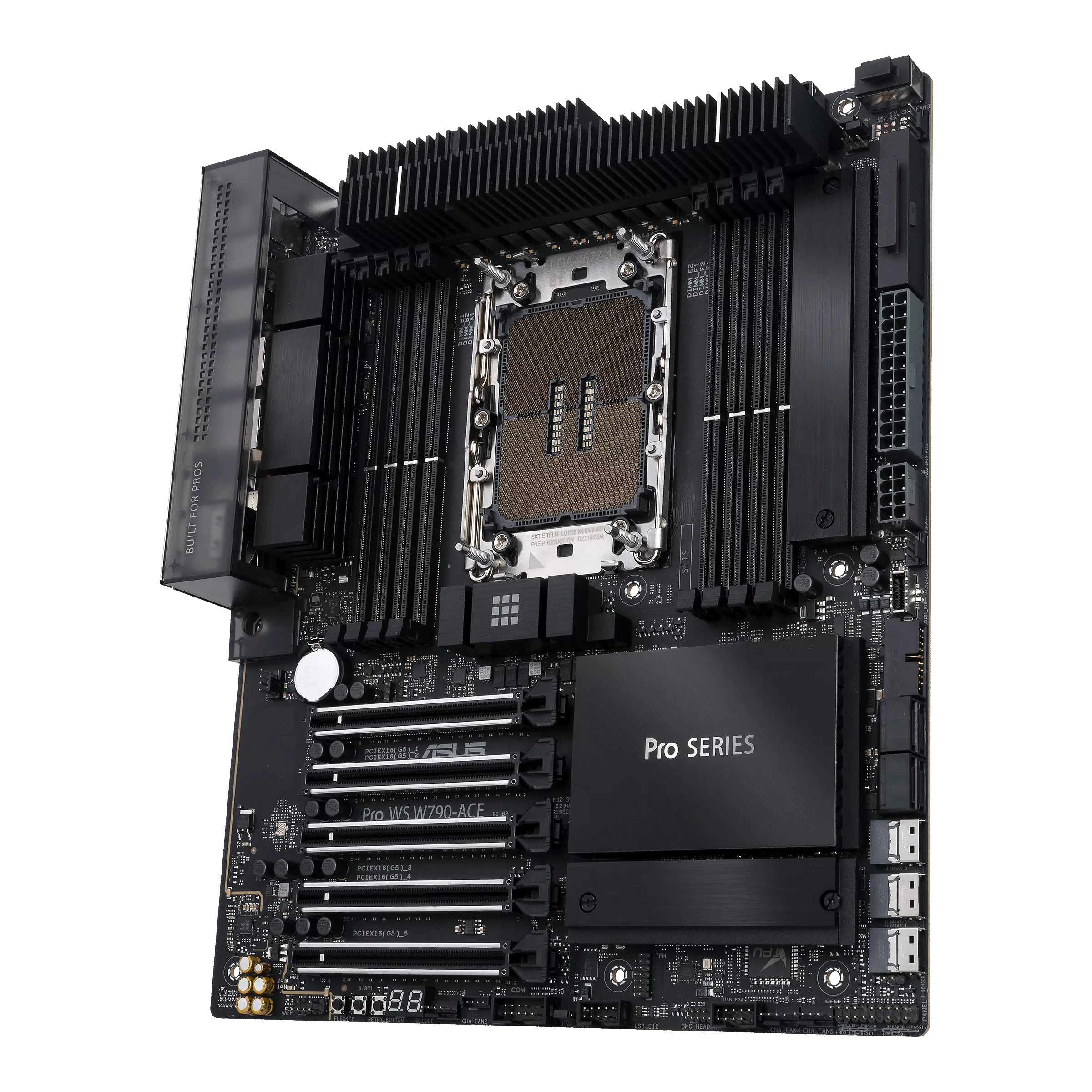 ASUS Pro WS W790-ACE Workstation Motherboard, Intel LGA4677, Xeon W-2400 & W-3400 Support, DDR5 ECC, PCIe 5.0, Dual 10G LAN | 90MB1C70-M0EAY0 thumbnail 3