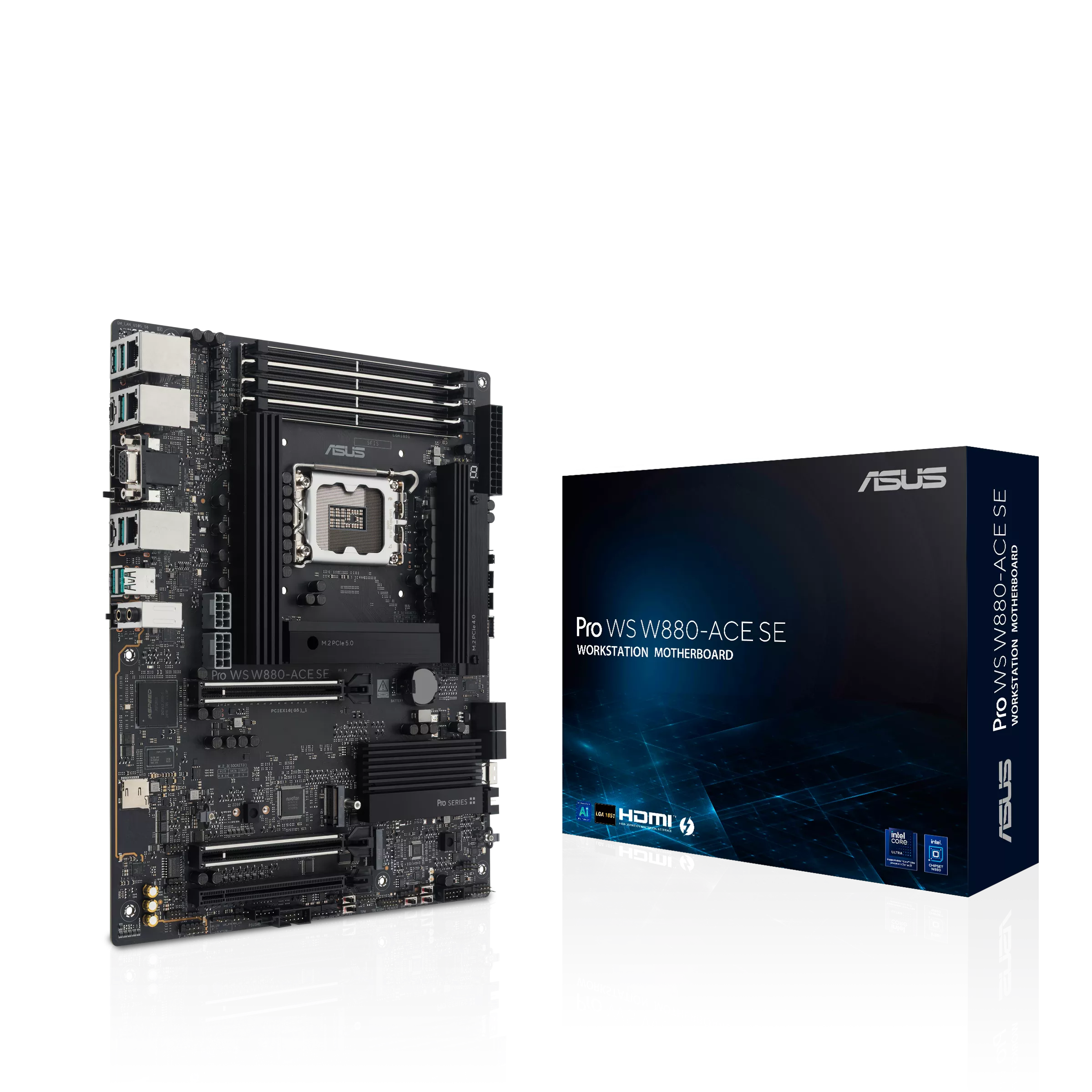 ASUS Pro WS W880-ACE SE Workstation Motherboard, Intel LGA 1851, PCIe 5.0, AI PC Ready, Dual Thunderbolt 4, DDR5 ECC | 90MB1KV0-M0EAY0 thumbnail 6