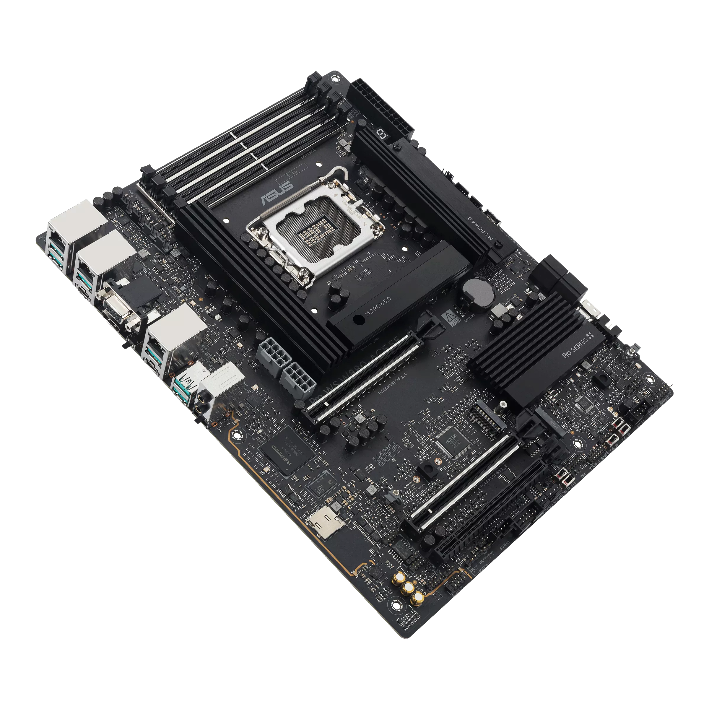 ASUS Pro WS W880-ACE SE Workstation Motherboard, Intel LGA 1851, PCIe 5.0, AI PC Ready, Dual Thunderbolt 4, DDR5 ECC | 90MB1KV0-M0EAY0 thumbnail 4